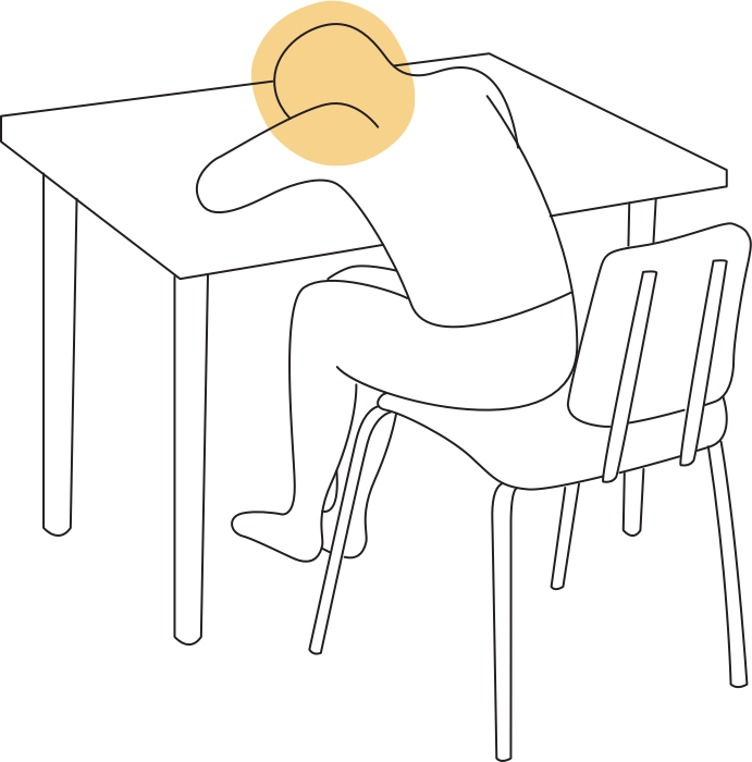 illustration of desk rest pose