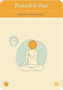 yoga card pound it out for release dissolve and relas